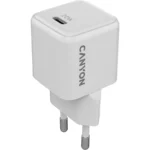 Canyon Φορτιστής με Ενσωματωμένο Καλώδιο GaN με Θύρα USB-C 20W Power Delivery Λευκός (CNS-CUW20C)