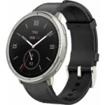 Amazfit Active 2 Stainless Steel 44mm Smartwatch με Παλμογράφο (Black Leather)
