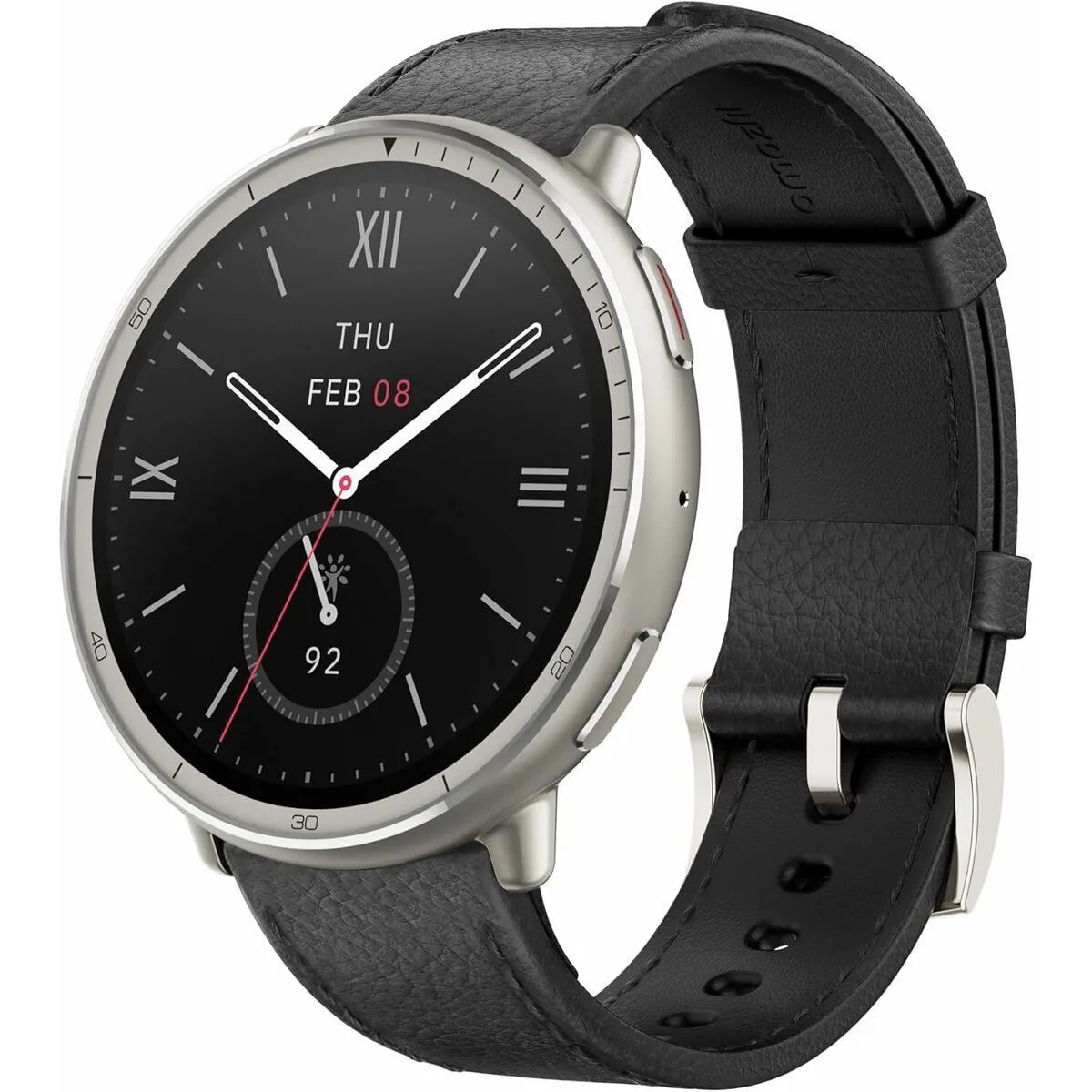 20250625155213_2e5fcb9b Amazfit Active 2 Stainless Steel 44mm Smartwatch με Παλμογράφο (Black Leather) - Image 1