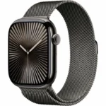 Apple Watch Series 10 Cellular Titanium 46mm Αδιάβροχο με eSIM και Παλμογράφο (Slate - Milanese Loop Slate - S/M)