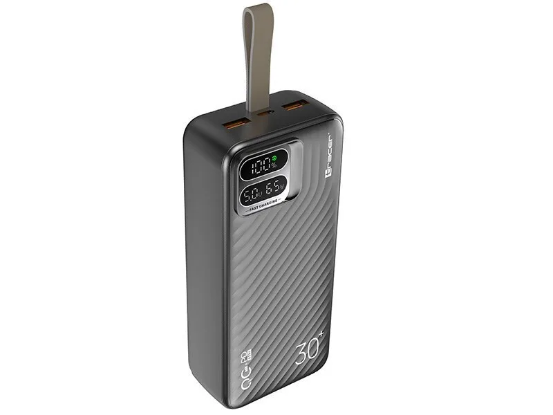 20250625162319_e938bf00 Tracer Blaze Power Bank 30000mAh 65W με 2 Θύρες USB-A και Θύρα USB-C Μαύρο - Image 1