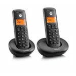 Motorola E202 Ασύρματο Τηλέφωνο Duo Μαύρο