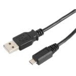 Regular USB 2.0 to micro USB Cable Μαύρο 1.8m AT-01338 1τμχ