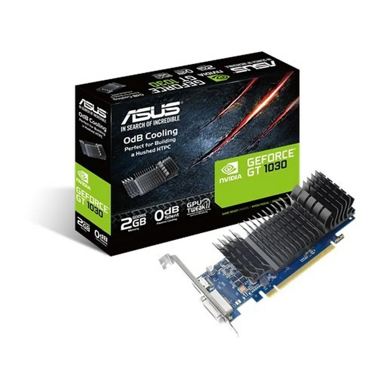 Asus GeForce GT 1030 2GB GDDR5 LP Silent with Brackets Κάρτα Γραφικών 90YV0AT0-M0NA00 - Image 1