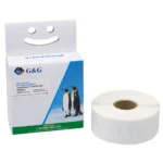 G&G RL-D-11355TR-BK/WT-19MM51MM Αυτοκόλλητες Ετικέτες σε Ρολό 19x51mm