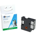 G&G Ταινία Ετικετογράφου 1m x 9mm RL-D-40913P-BK/WT-9MM7M