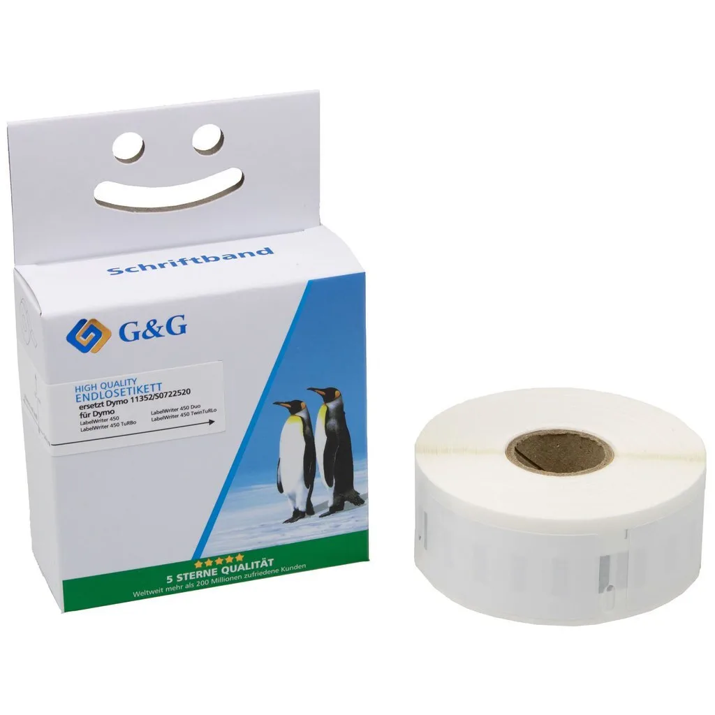 20250626160023_g_g_tainia_etiketografou_rl_d_11352t_bk_wt_25mm54mm G&G Ταινία Ετικετογράφου RL-D-11352T-BK/WT-25MM54MM - Image 1