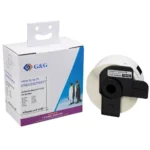 G&G RL-B-D11208T-BK/WT-38MM90MM Αυτοκόλλητες Ετικέτες σε Ρολό για Εκτυπωτή Ετικετών 38x90mm