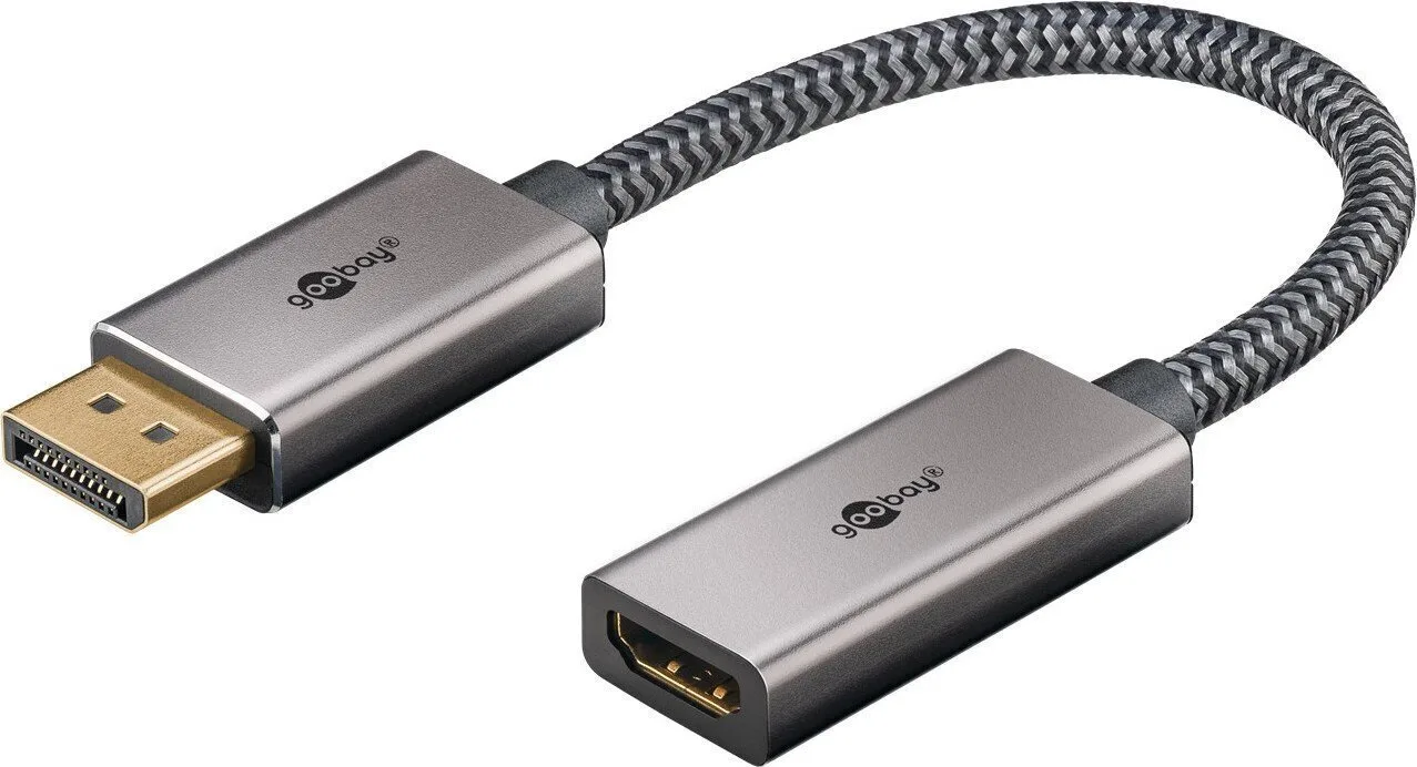 Goobay Μετατροπέας DisplayPort female σε HDMI female Χρυσό 1τμχ 75272 - Image 1