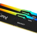 Kingston Fury Beast RGB DDR5 64GB RAM με 2x32GB Modules και Ταχύτητα 6000 για Desktop KF560C36BBEAK2-64