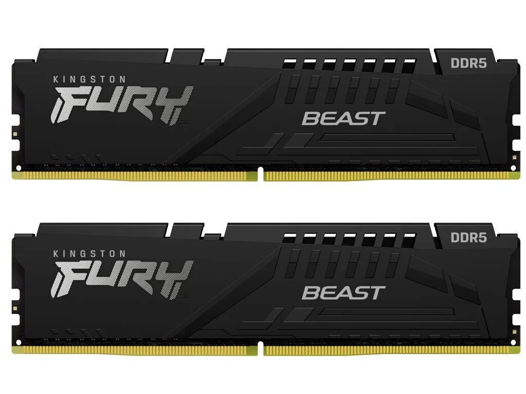 Kingston Fury Beast DDR5 64GB RAM με 2x32GB Modules και Ταχύτητα 5600 για Desktop KF556C40BBK2-64 - Image 1