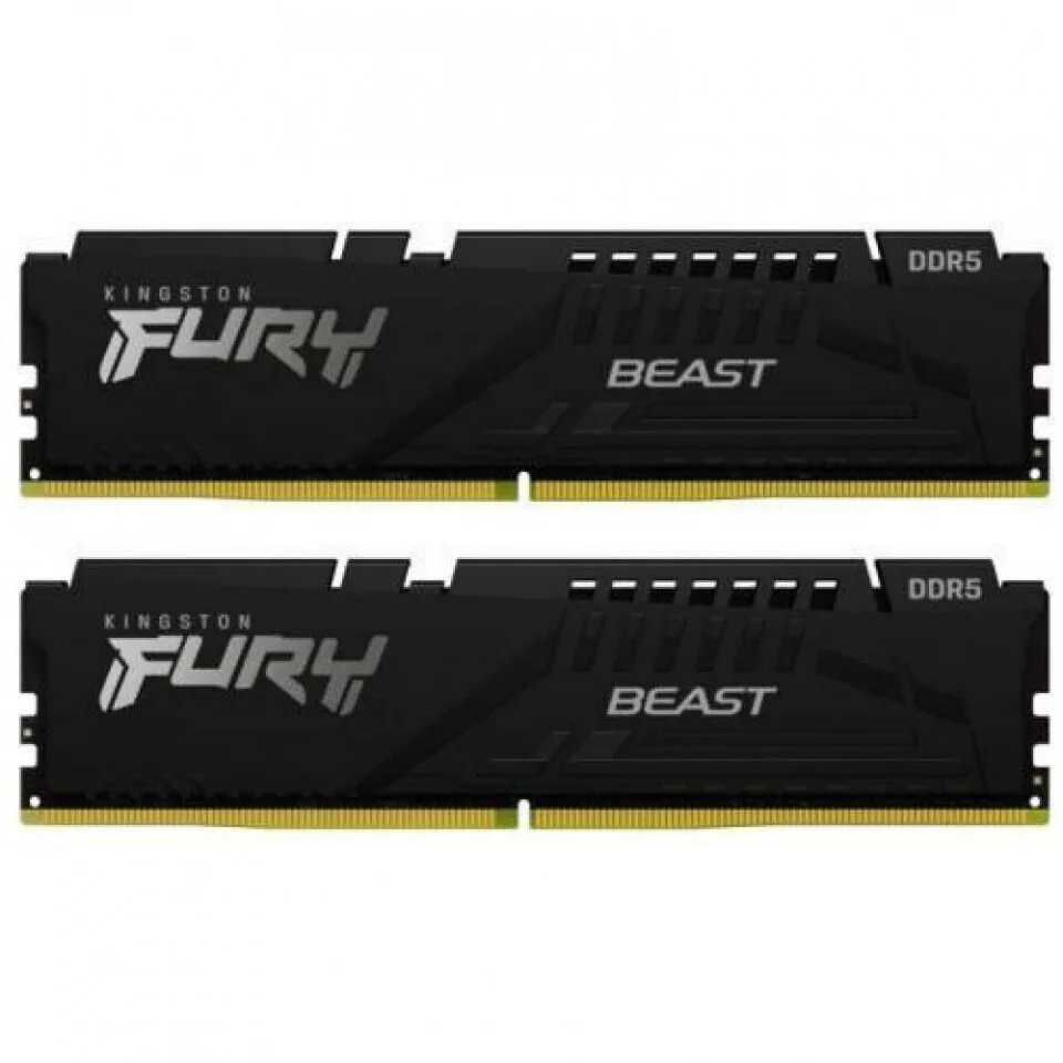 Kingston Fury Beast DDR5 16GB RAM με 2x8GB Modules και Ταχύτητα 5600 για Desktop KF556C40BBK2/16 - Image 1