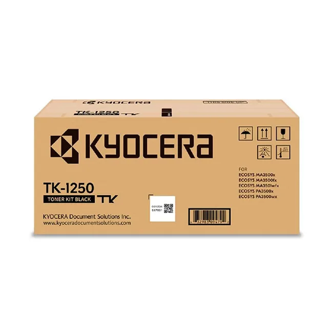 Kyocera TK-1250 Γνήσιο Toner Laser Εκτυπωτή Μαύρο 3000 Σελίδων (1T0C3H0NL0) - Image 1
