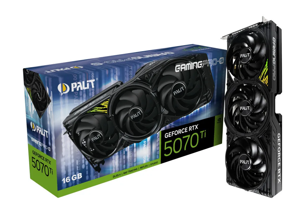 Palit GeForce RTX 5070 Ti 16GB GDDR7 GamingPro-S Κάρτα Γραφικών NE7507T019T2-GB2031U - Image 1