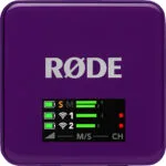 Rode Wireless GO Gen3 Σετ Ασύρματο Πυκνωτικό Μικρόφωνο Πέτου, Clip On Δημοσιογραφικό σε Μωβ Χρώμα