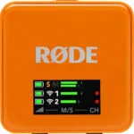 Rode Wireless GO Gen3 Σετ Ασύρματο Πυκνωτικό Μικρόφωνο Πέτου, Clip On Δημοσιογραφικό σε Πορτοκαλί Χρώμα