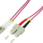 LogiLink Καλώδιο Οπτικής Ίνας LC-SC 10m Μωβ 1τμχ
