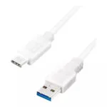 LogiLink USB 3.2 Cable USB-C male - USB-A 15W Λευκό 2m CU0176