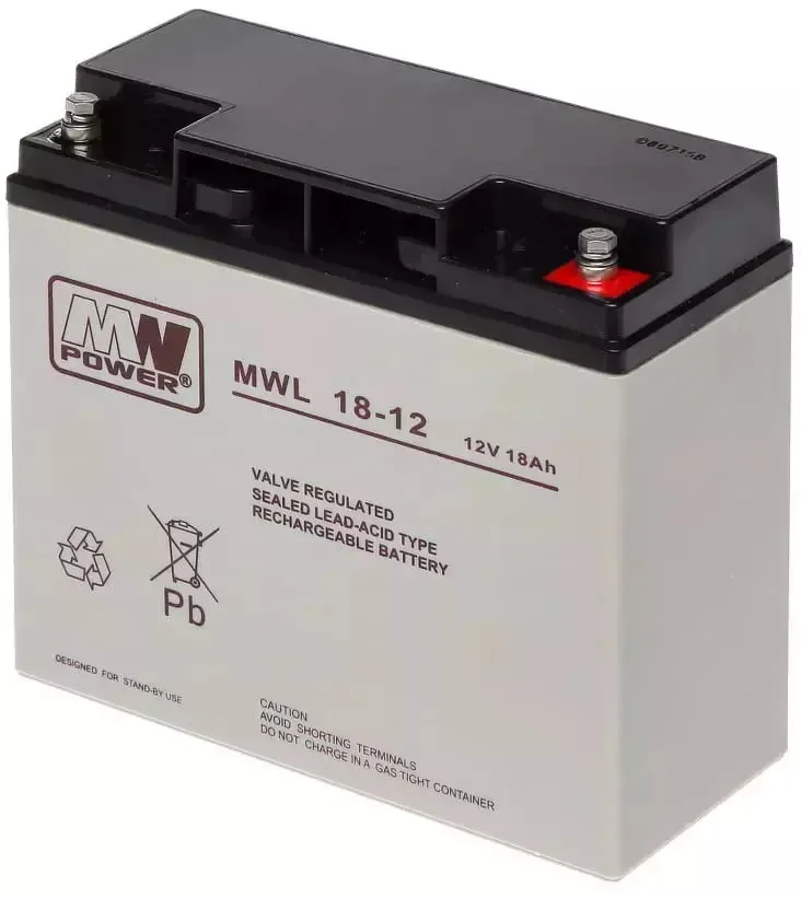 MW Power Μπαταρία UPS με Χωρητικότητα 18Ah και Τάση 12V 12V/18AH-MWL 1τμχ - Image 1