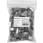 Pass-through Rj45 Connector Cat5e Ftp Gold-plated Contacts 100 Pieces