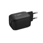 Belkin Φορτιστής Χωρίς Καλώδιο GaN με 2 Θύρες USB-C 65W Μαύρος (ENA007kqBK)