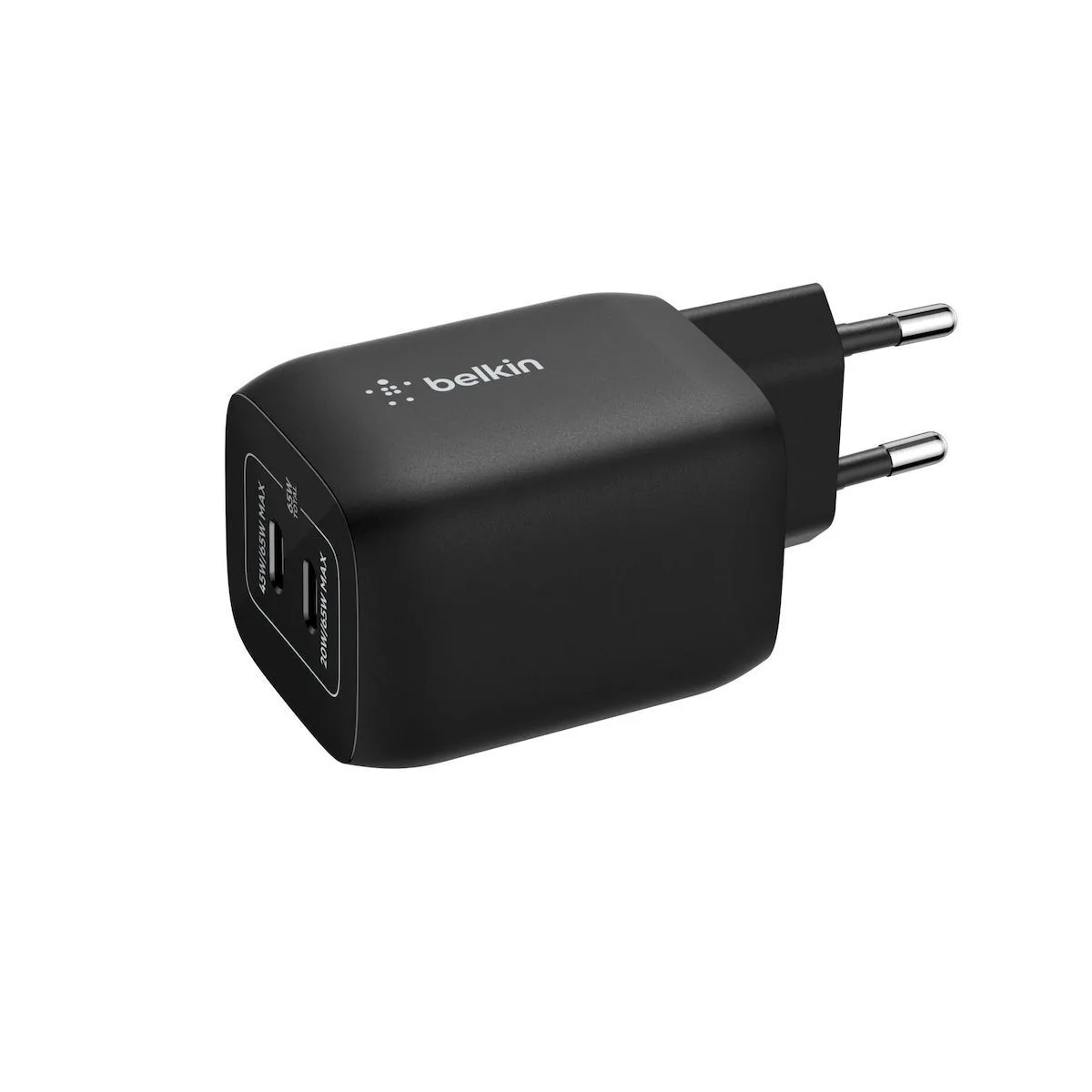 20250714114636_f93c3042 Belkin Φορτιστής Χωρίς Καλώδιο GaN με 2 Θύρες USB-C 65W Μαύρος (ENA007kqBK) - Image 1