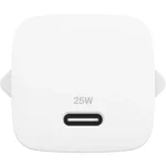 Belkin Φορτιστής με Θύρα USB-C και Καλώδιο USB-C - USB-C 25W Power Delivery Λευκός (BOOST Charge)