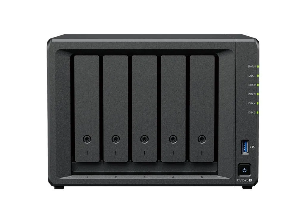 Synology DiskStation DS1525+ NAS Tower με 5 θέσεις για HDD/M.2/SSD και 2 θύρες Ethernet - Image 1