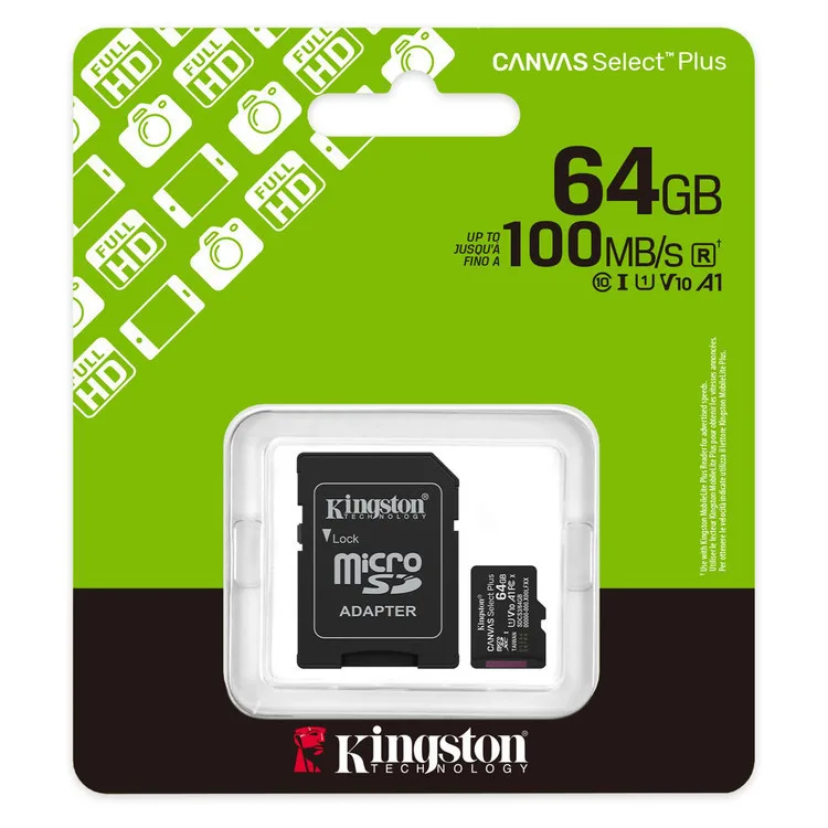 20250721114151_8a09a9aa Kingston Canvas Select Plus microSDHC 64GB Class 10 U1 V10 A1 UHS-I με αντάπτορα - Image 1