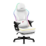 Huzaro Force 4.6 Καρέκλα Gaming με RGB Φωτισμό Λευκή