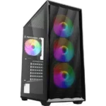 Sharkoon VK4 Rainbow Gaming Midi Tower Κουτί Υπολογιστή με Πλαϊνό Παράθυρο και RGB Φωτισμό Μαύρο