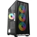 Sharkoon VK4 ARGB Gaming Midi Tower Κουτί Υπολογιστή με Πλαϊνό Παράθυρο Μαύρο