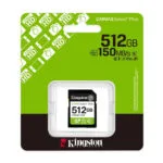512gb Sd Memory Card Kingston Canvas Select Plus Class 10 Uhs-i Read Speed Up To 150mb/s