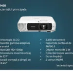 Epson EB-FH08 V11HB54040 Projector 3LCD Full HD με Ενσωματωμένα Ηχεία