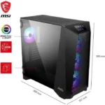 MSI Meg Prospect 700R Gaming Midi Tower Κουτί Υπολογιστή με Πλαϊνό Παράθυρο και RGB Φωτισμό Μαύρο