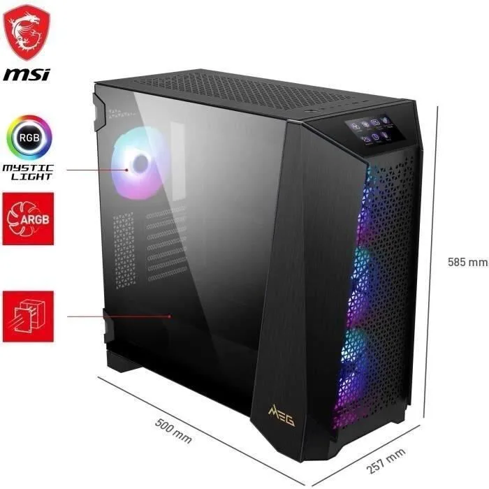 20250723094903_msi_meg_prospect_700r_gaming_midi_tower_kouti_ypologisti_me_rgb_fotismo_mayro MSI Meg Prospect 700R Gaming Midi Tower Κουτί Υπολογιστή με Πλαϊνό Παράθυρο και RGB Φωτισμό Μαύρο - Image 1