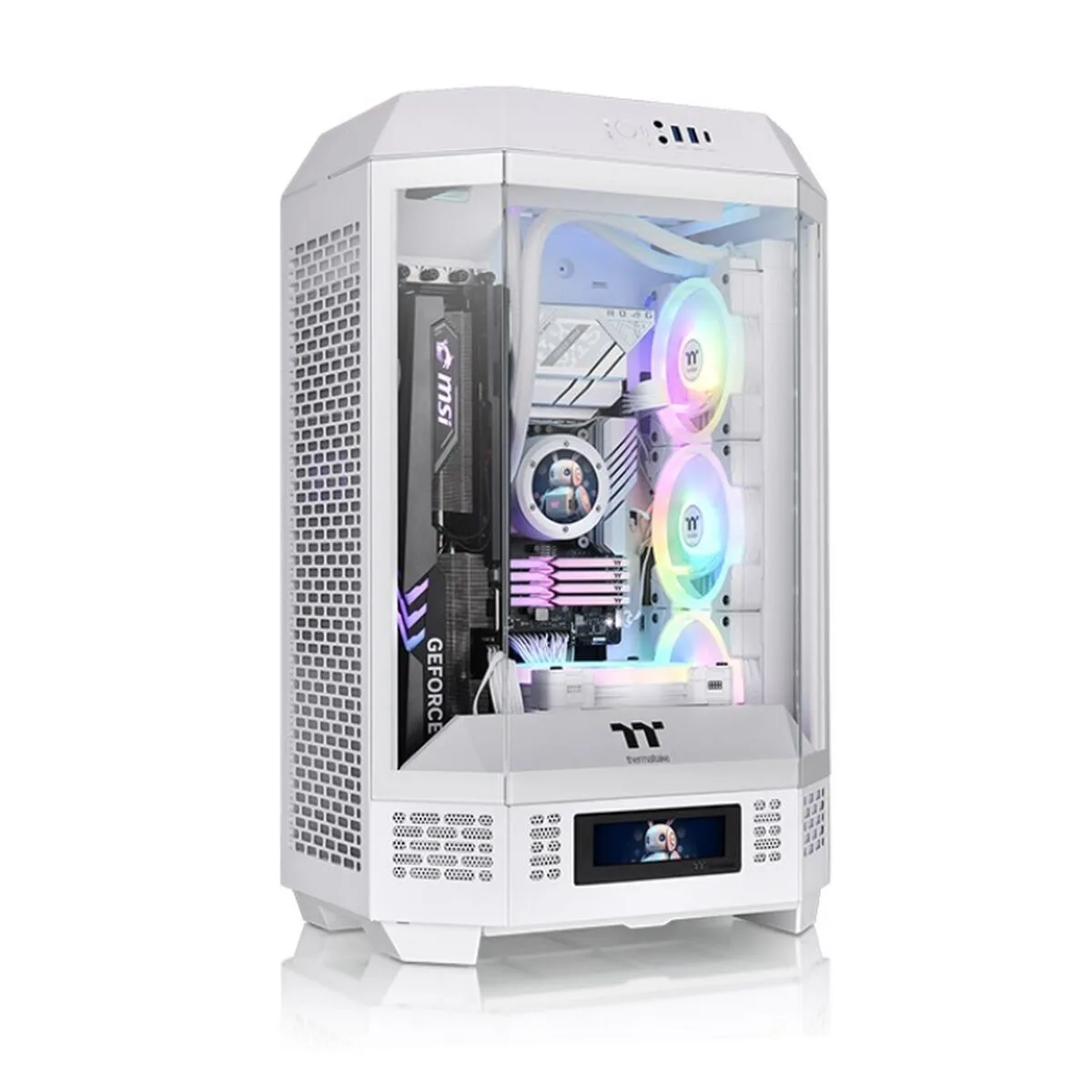 Thermaltake The Tower 300 Gaming Micro Tower Κουτί Υπολογιστή με Πλαϊνό Παράθυρο και RGB Φωτισμό Λευκό - Image 1