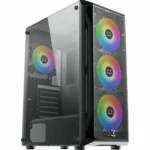 Xigmatek Gaming X Midi Tower Κουτί Υπολογιστή με Πλαϊνό Παράθυρο και RGB Φωτισμό Μαύρο