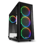 Sharkoon TG4M ARGB Gaming Midi Tower Κουτί Υπολογιστή με Πλαϊνό Παράθυρο Μαύρο