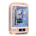 Thermaltake The Tower 300 Gaming Micro Tower Κουτί Υπολογιστή με Πλαϊνό Παράθυρο και RGB Φωτισμό Peach Fuzz