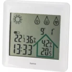 HAMA Action 00186412 Ασύρματος Μετεωρολογικός Σταθμός Ψηφιακός Επιτραπέζιος Λευκός
