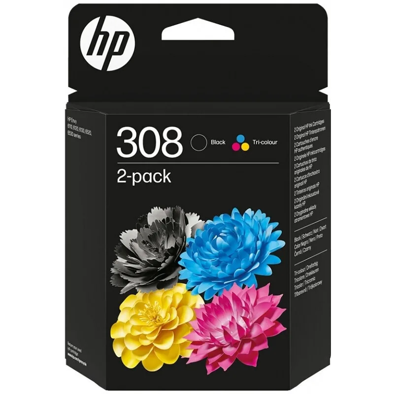 HP 308 Γνήσιο Μελάνι Εκτυπωτή InkJet Πολλαπλό (Color) (6L6S6UE/301) - Image 1