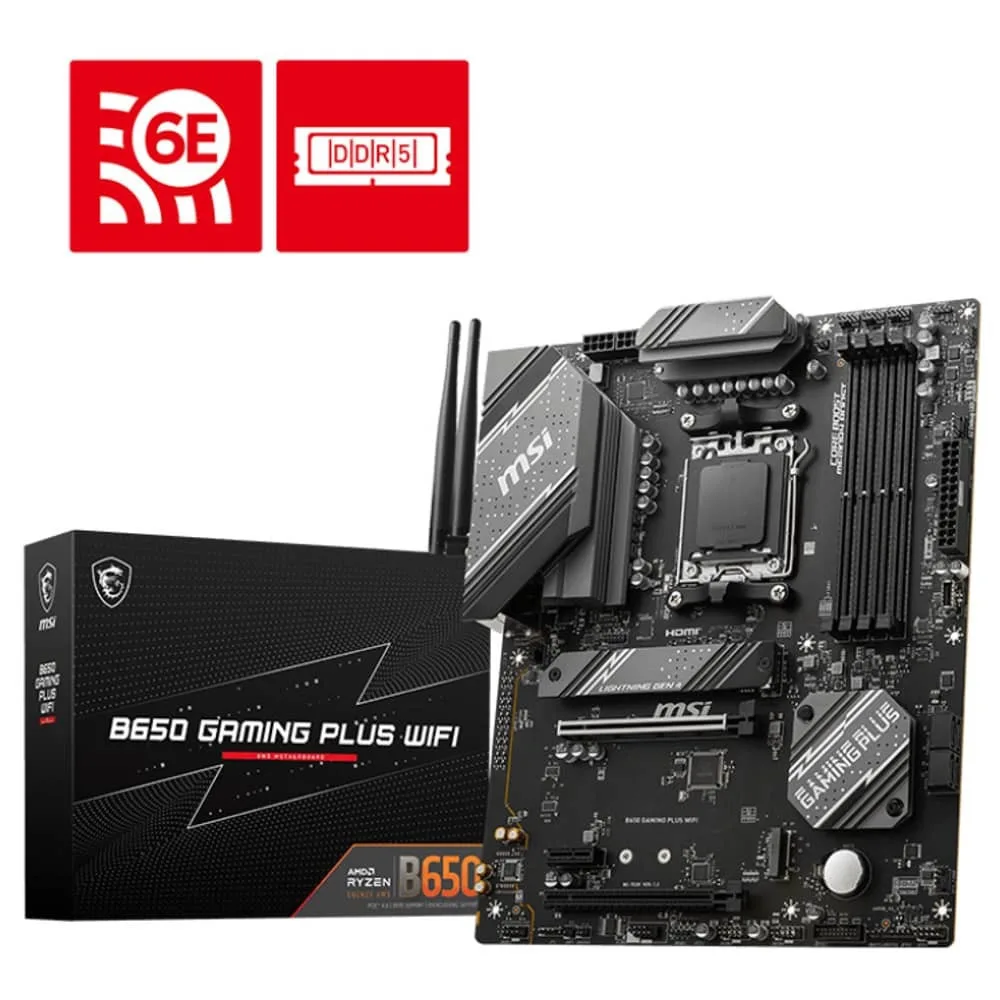MSI B650 Gaming Plus WiFi Motherboard ATX με AMD AM5 Socket 7E26-001R - Image 1