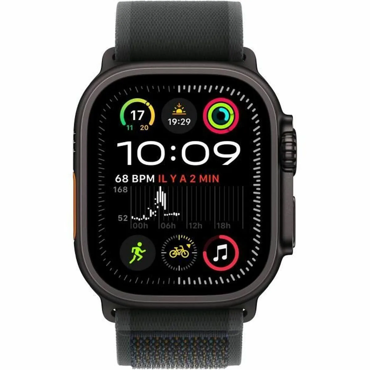 Apple Watch Ultra 2 2024 Titanium 49mm Αδιάβροχο με eSIM και Παλμογράφο (Black Titanium Case with Black Trail Loop - M/L) - Image 1