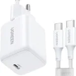 Ugreen Φορτιστής GaN με Θύρα USB-C και Καλώδιο USB-C - USB-C 30W Power Delivery / Quick Charge 4.0 Λευκός (X513)