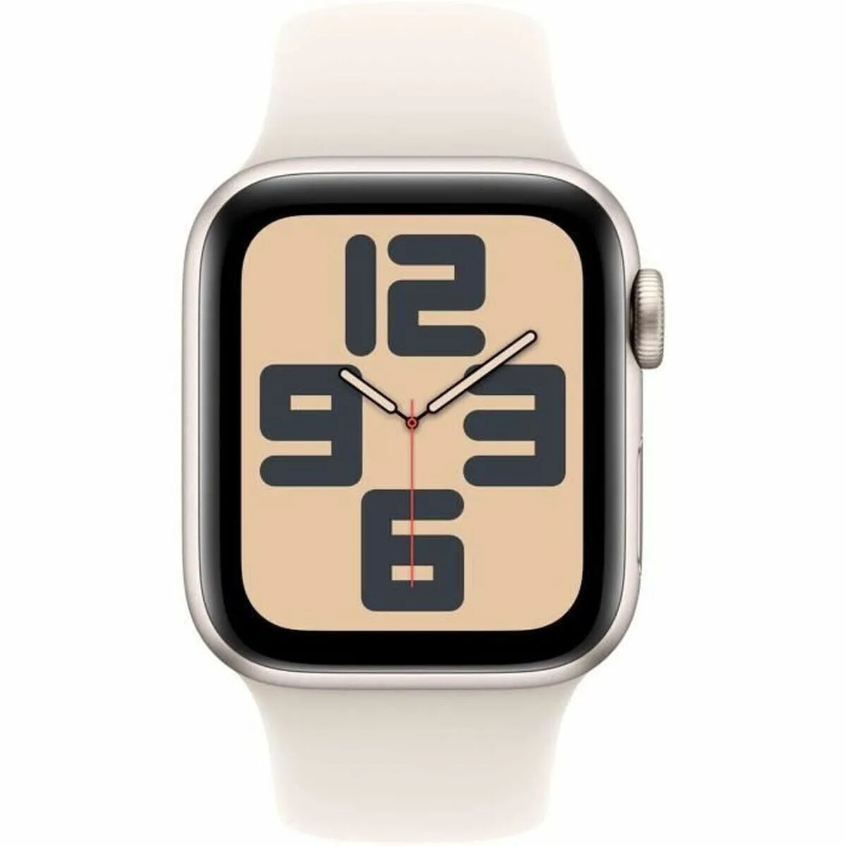 Apple Watch SE 2024 Aluminium 40mm Αδιάβροχο με Παλμογράφο (Starlight με Starlight Sport Band - S/M) - Image 1