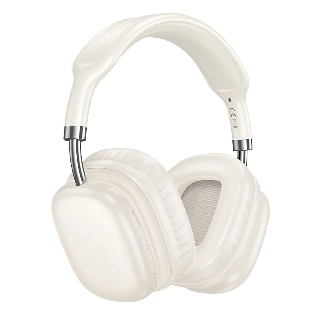 20250811153739_1ce6dc45 Hoco W52 Plus Ασύρματα / Ενσύρματα Over Ear Ακουστικά με 46 ώρες Λειτουργίας Milk - Image 1