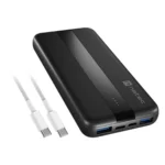 Natec Trevi Slim Q V2 Power Bank 10000mAh 18W με 2 Θύρες USB-A και 2 Θύρες USB-C Power Delivery Μαύρο