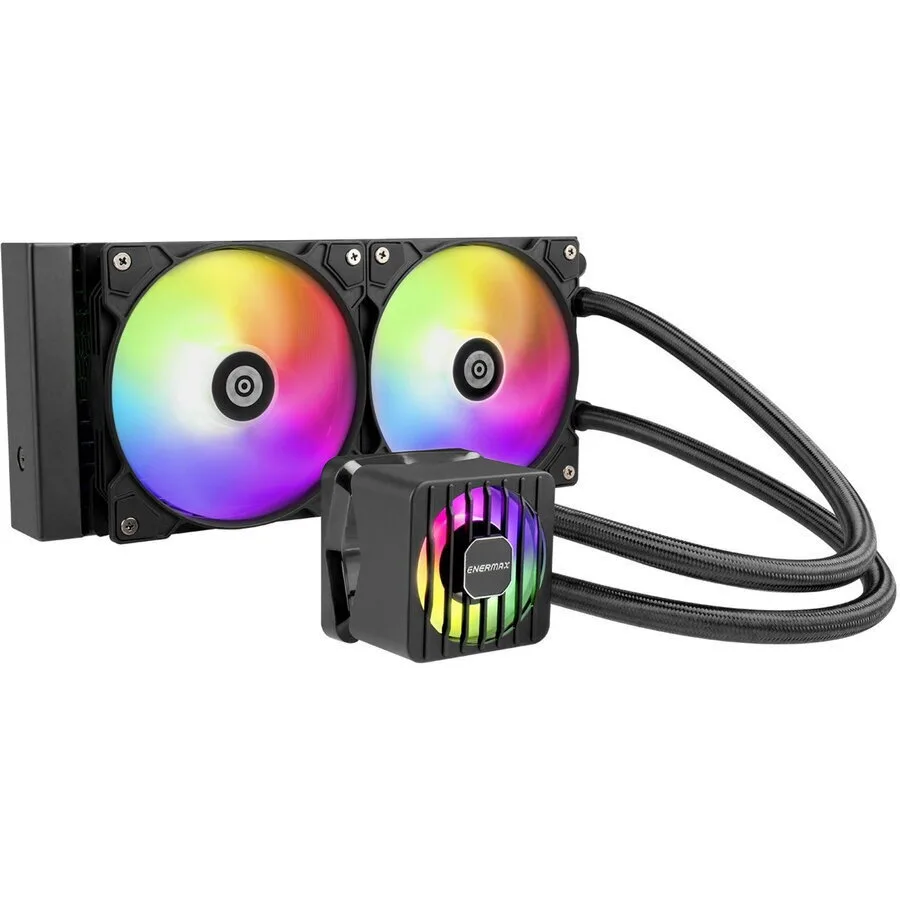 Enermax LIQMAXFLO 240 Υδρόψυξη Επεξεργαστή Διπλού Ανεμιστήρα 120mm για Socket AM4/AM5/1700/1200/115x με ARGB Φωτισμό - Image 1