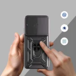 Tech-Protect Camshield Pro Back Cover Σιλικόνης / Πλαστικό Μαύρο (Xiaomi Redmi 15C) TPCAMSXIAR15C